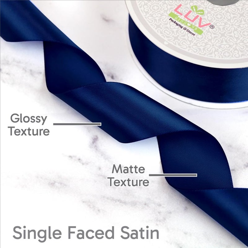 LUV RIBBONS شريط ساتان وجه واحد 1.5 بوصة × 50 ياردة من أفكار إبداعية، لتغليف الهدايا والحرف وزينة الزفاف والأقواس وتنسيق الزهور - Image 2